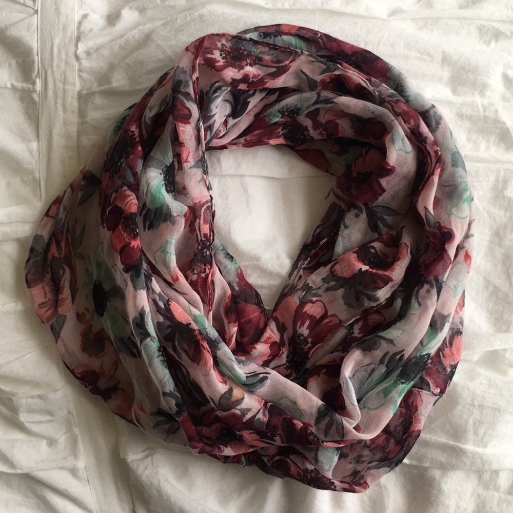 Floral infinity scarf